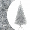 Sztuczna choinka ze stojakiem, srebrna, 120 cm, PET