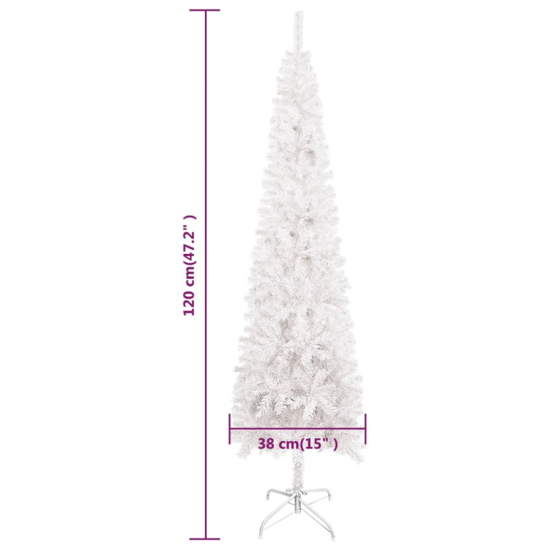 Smukła choinka, biała, 120 cm