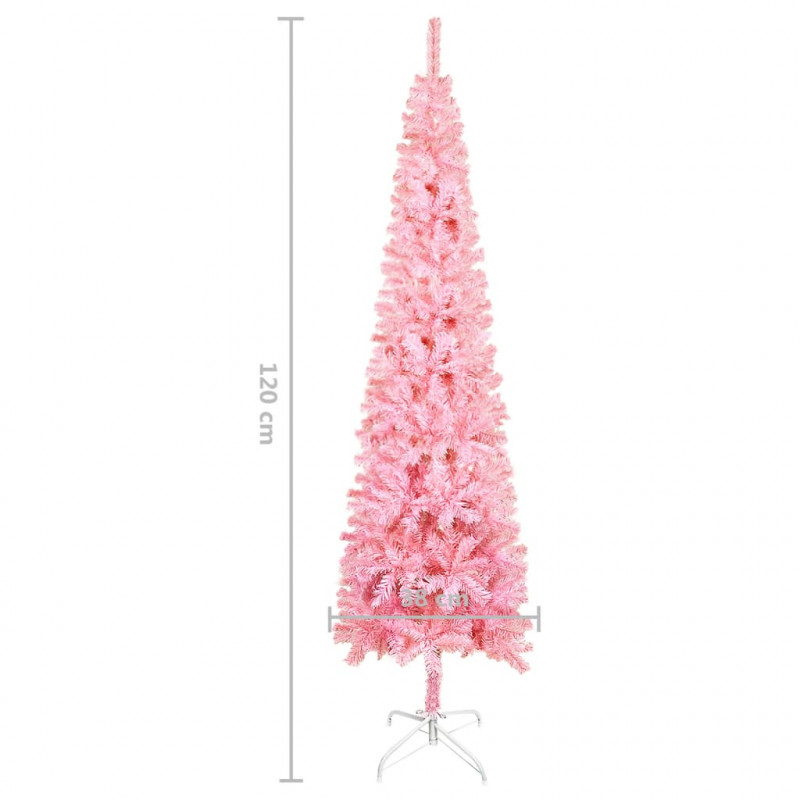 Smukła choinka, różowa, 120 cm