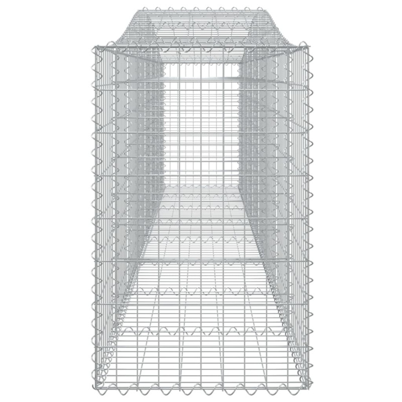 Kosze gabionowe, 4 szt, 400x50x80/100 cm, galwanizowane żelazo