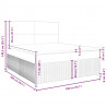 Łóżko kontynentalne z materacem, taupe, tkanina, 200x200 cm