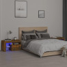 Szafki nocne z LED, 2 szt., przydymiony dąb, 70x36,5x 40 cm