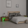 Szafki nocne z LED, 2 szt., przydymiony dąb, 70x36,5x 40 cm