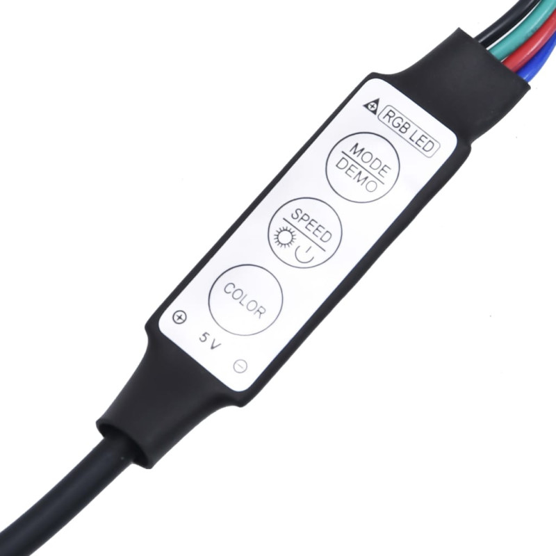 Szafki nocne z LED, 2 szt., przydymiony dąb, 70x36,5x 40 cm