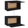 Szafki pod TV, 3 szt., czarne, lite drewno sosnowe