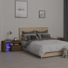 Szafki nocne z LED, 2 szt., przydymiony dąb, 70x36,5x 40 cm