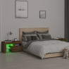Szafki nocne z LED, 2 szt., przydymiony dąb, 70x36,5x 40 cm