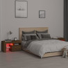 Szafki nocne z LED, 2 szt., przydymiony dąb, 70x36,5x 40 cm