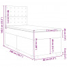 Łóżko kontynentalne z materacem, różowe, aksamit, 80x200 cm