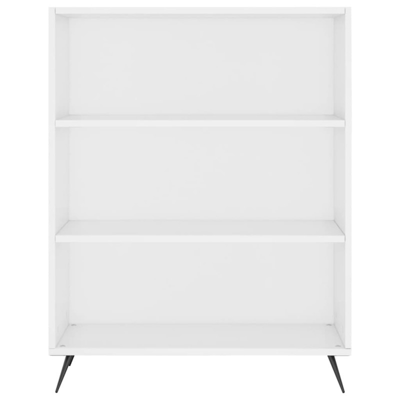 Witrynka biała połysk 69,5x34x180 cm materiał drewnopochodny