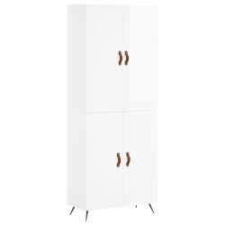 Witrynka biała połysk 69,5x34x180 cm materiał drewnopochodny