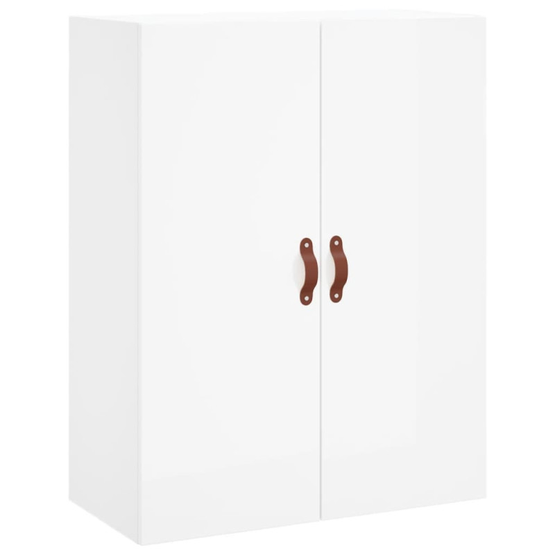 Witrynka biała połysk 69,5x34x180 cm materiał drewnopochodny