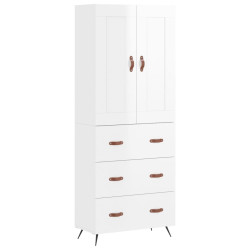 Witrynka biała połysk 69,5x34x180 cm materiał drewnopochodny