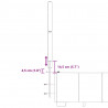 Łóżko kontynentalne z materacem, ciemnoszara tkanina 140x190 cm