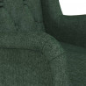 Fotel bujany z kauczukowymi nóżkami ciemnozielony obity tkaniną