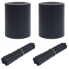 Ogrodowe Ekrany Prywatności 2 pcs Ciemnoszary 35 x 0,19 m PVC