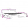 Rama łóżka z wezgłowiem, brązowy dąb, 200x200 cm