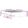 Łóżko bez materaca, przydymiony dąb, 140x200 cm