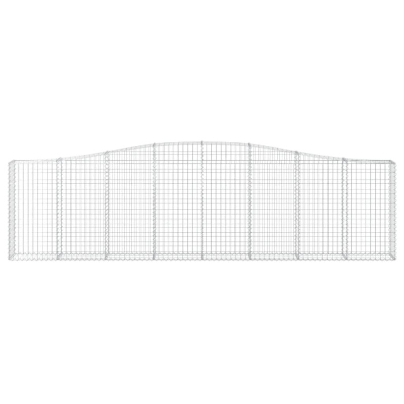 Kosze gabionowe, 4 szt, 400x30x100/120 cm, galwanizowane żelazo