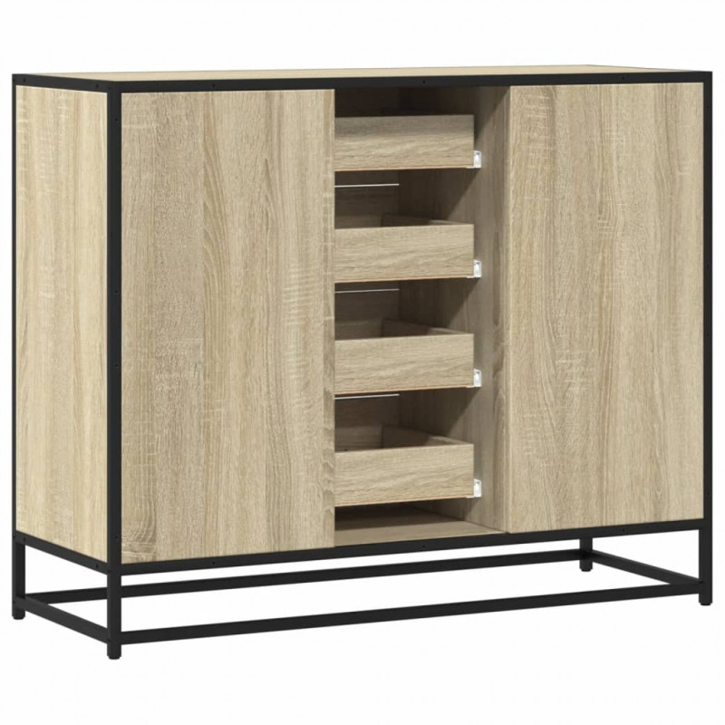 Szafka, dąb sonoma, 92x35x76 cm, materiał drewnopochodny