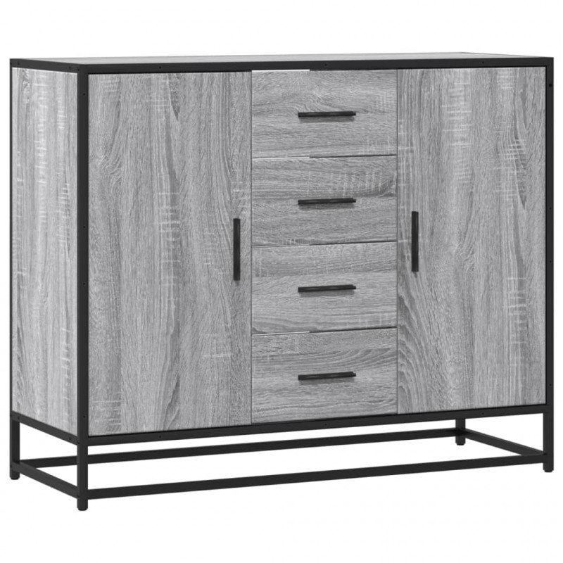 Szafka, szary dąb sonoma, 92x35x76 cm, materiał drewnopochodny