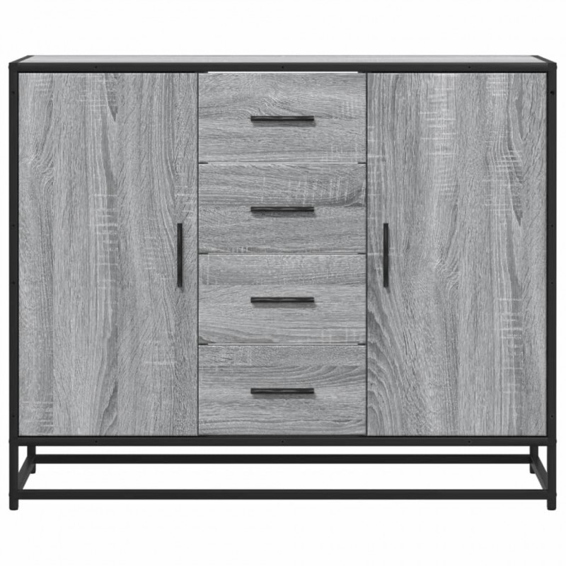 Szafka, szary dąb sonoma, 92x35x76 cm, materiał drewnopochodny