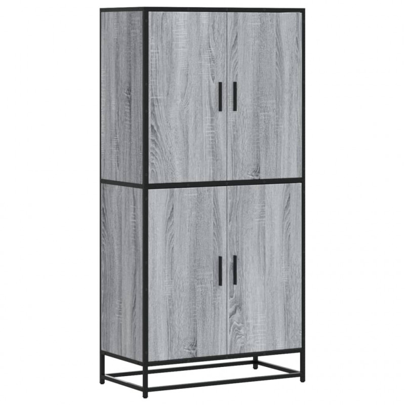 Wysoka szafka, szary dąb sonoma, 68x35x139 cm