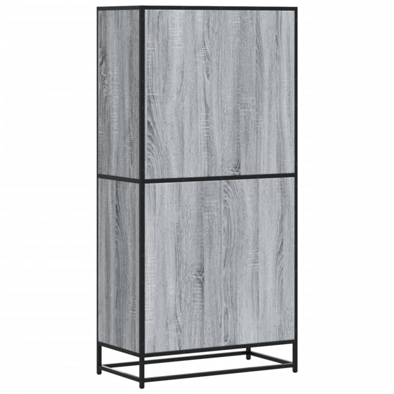 Wysoka szafka, szary dąb sonoma, 68x35x139 cm