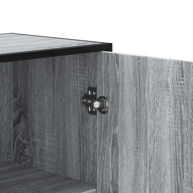 Wysoka szafka, szary dąb sonoma, 68x35x139 cm