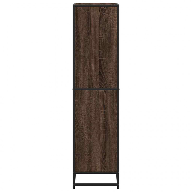 Regał, brązowy dąb, 60x35x139 cm, materiał drewnopochodny