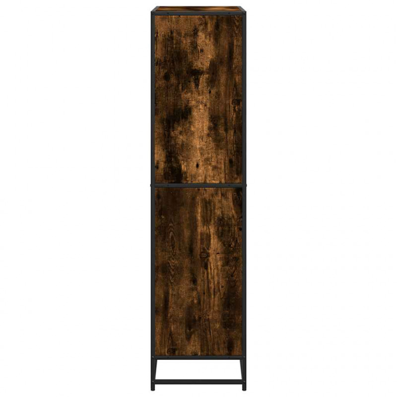 Regał, przydymiony dąb, 80,5x35x139 cm, materiał drewnopochodny