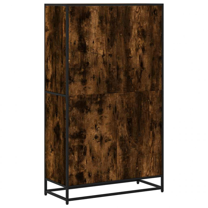 Regał, przydymiony dąb, 80,5x35x139 cm, materiał drewnopochodny