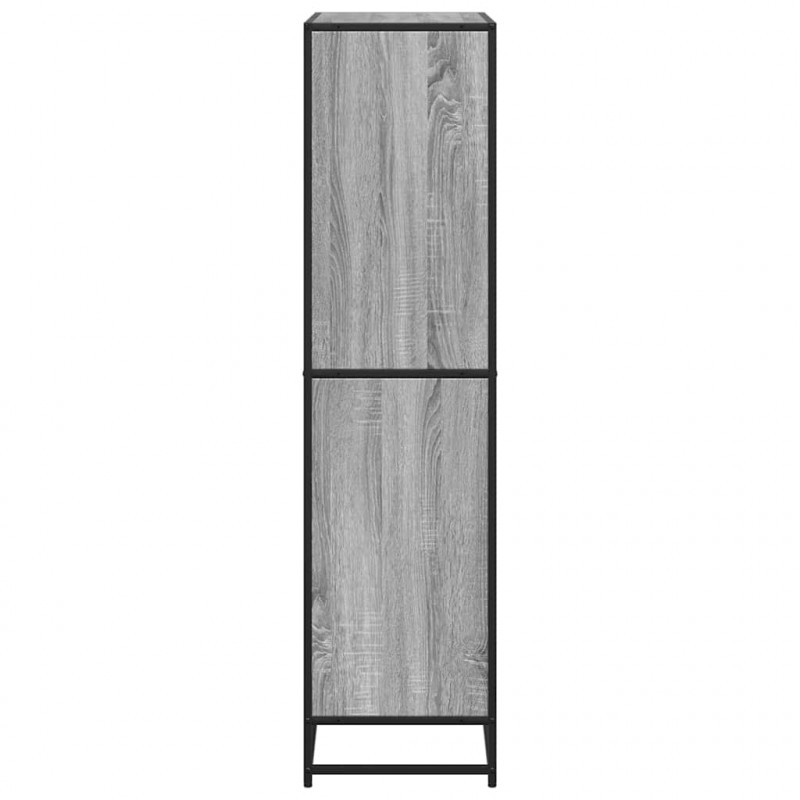 Regał, szary dąb sonoma, 80,5x35x139cm, materiał drewnopochodny