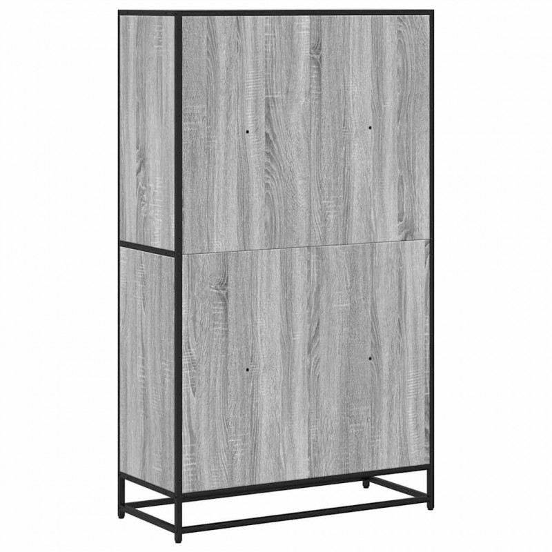 Regał, szary dąb sonoma, 80,5x35x139cm, materiał drewnopochodny