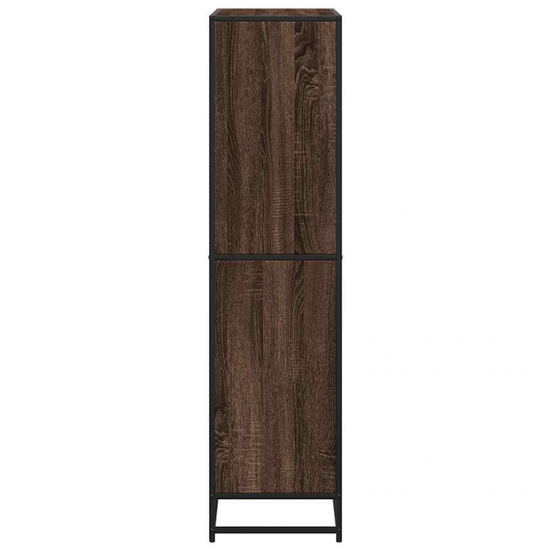 Regał, brązowy dąb, 80,5x35x139 cm, materiał drewnopochodny