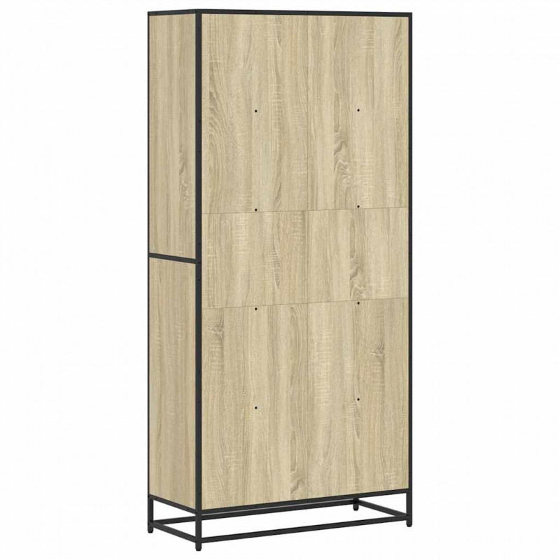 Regał, dąb sonoma, 80,5x35x170,5 cm, materiał drewnopochodny