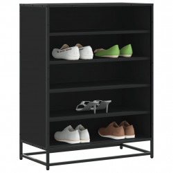 Szafka na buty, czarna, 75x38x97,5 cm