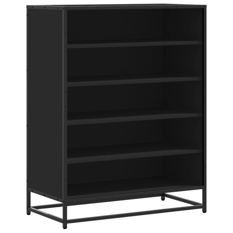 Szafka na buty, czarna, 75x38x97,5 cm