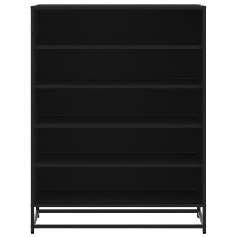 Szafka na buty, czarna, 75x38x97,5 cm