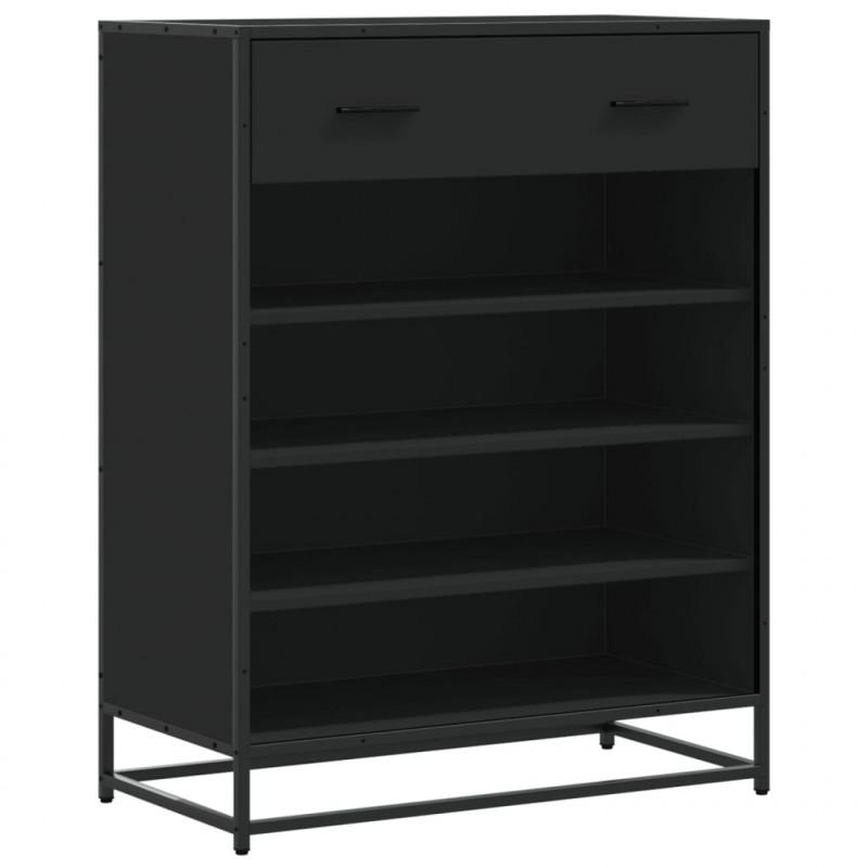 Szafka na buty, czarna, 75x38x97,5 cm