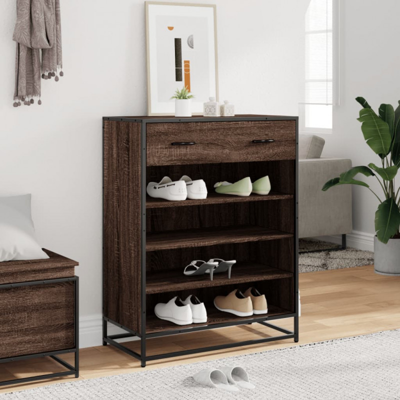 Szafka na buty, brązowy dąb, 75x38x97,5 cm