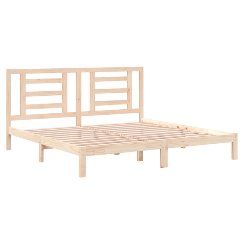Rama łóżka bez materaca, 200x200 cm, lite drewno sosnowe