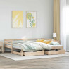 Sofa rozsuwana z szufladami, bez materaca, 90x190 cm