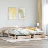 Sofa rozsuwana z szufladami, bez materaca, 80x200 cm