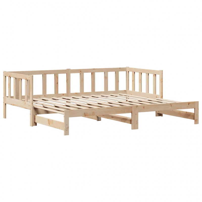 Sofa rozsuwana z szufladami, bez materaca, 80x200 cm