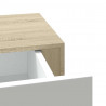 Półki ścienne z szufladą, 2 szt., dąb i biel, 40x23,5x10cm, MDF