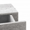Półka ścienna z szufladą, szarość betonu, 40x23,5x10 cm, MDF