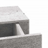 Półki ścienne z szufladą, 2 szt., szare, 40x23,5x10 cm, MDF