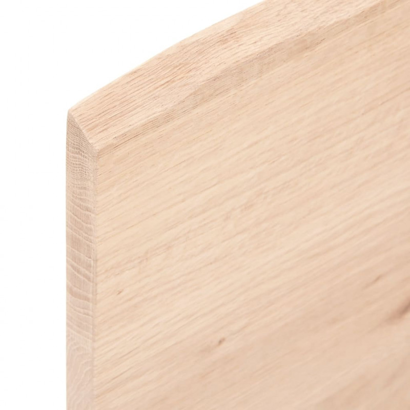 Półka ścienna pod umywalkę, stal i lite drewno dębowe