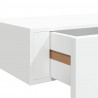 Półka ścienna z szufladą, biała, 60 x 23,5 x 10 cm, MDF